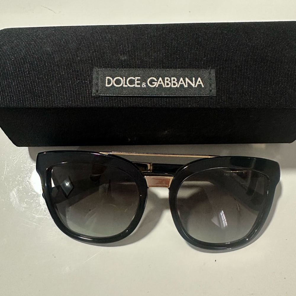 Dolce & Gabbana Black and Gold Sunglasses